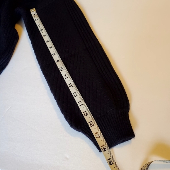 NWT Ann Taylor Lace Up Neck Dark Navy Sweater Dress Sz SP - Picture 5 of 11